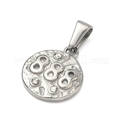Pendentifs texturés en acier inoxydable 304&nbsp;STAS-A140-02P-8