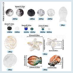 Набор для самостоятельного изготовления бижутерии из семян и стеклянных бусин на морскую тематику DIY-SC0024-64A