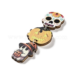 Grands pendentifs en bois sur le thème d'Halloween&nbsp;WOOD-Z004-09C