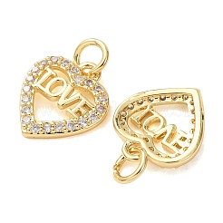 Ciondoli con micro pavé in ottone per San Valentino&nbsp;CU-E003-17G-D