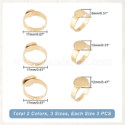 18 шт. 6 комплекта регулируемых колец для пальцев из нержавеющей стали 304 STAS-UN0032-77