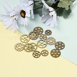 Metalllegierung steampunk Gang Anhänger / charms Anschlüsse cog Anhänger&nbsp;TIBEP-X0021-01AB-FF