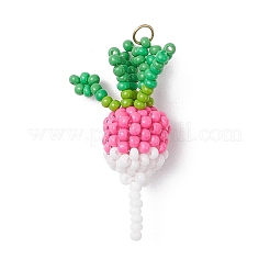 Подвески из стеклянных бусин в виде редиса&nbsp;PALLOY-MZ00973