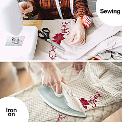 Аксессуары для вышивки пиона из полиэстера&nbsp;PATC-WH0008-04B