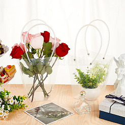 Трапециевидные полипропиленовые подарочные пакеты ко Дню святого Валентина ABAG-WH0040-10B