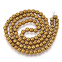 Немагнитные синтетический гематит бисер пряди&nbsp;X-G-S096-4mm-2