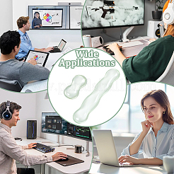 2 шт. 2 стильных силиконовых подставки под запястья для мыши и коврик для клавиатуры&nbsp;AJEW-NB0008-30A