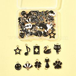 40шт 20 стиля сплава эмалевые подвески&nbsp;ENAM-FS0003-38B