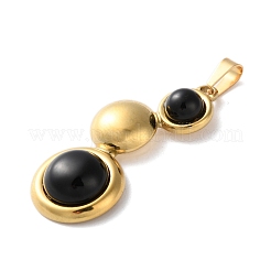 Anhänger aus natürlichem schwarzem Onyx (gefärbt und erhitzt)&nbsp;STAS-C120-12G-07