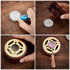 Cuchara para derretir sellos de cera con mango de acero inoxidable y latón&nbsp;TOOL-CP0001-28