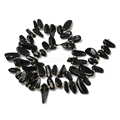 Натуральный черный турмалин бисер нитей&nbsp;G-Z130-A03-02