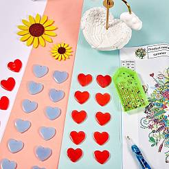 40шт 2 цвета сердце силиконовый клей глина DIY-SZ0003-44