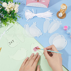 1 комплект прозрачных акриловых пустых больших подвесок для украшения HJEW-BC0001-48