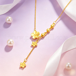 Halsketten mit Anhänger in Blumenform und Quaste aus Messing für Damen&nbsp;WG8DA3A-01