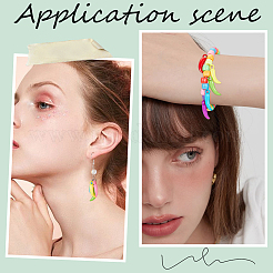 200шт разноцветные акриловые подвески MACR-SC0001-22