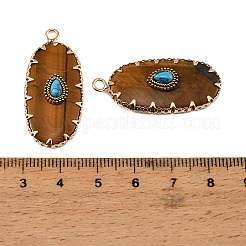 Anhänger aus natürlichem Tigerauge und synthetischem Türkis&nbsp;GG-CBA5963-02D