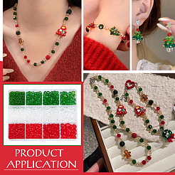 1920 шт. 4 стиля рождественских стеклянных бусин&nbsp;EGLA-PH0001-94