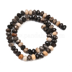 Натуральный черный агат бисер нитей&nbsp;G-C259-A38-5x8mm