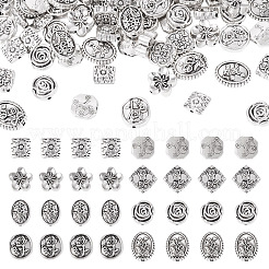 80шт 8 стиля бусины из сплава в тибетском стиле TIBEB-TA0001-31