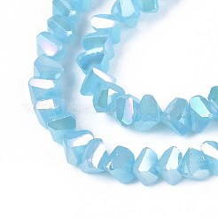 Гальванические стекляныне бусины GLAA-N023-4mm-33