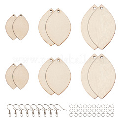 Наборы для самостоятельного изготовления незаконченных деревянных сережек-подвесок&nbsp;DIY-YS0001-16