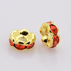 Perline distanziatori strass in ottone&nbsp;RB-A014-L6mm-20G-NF