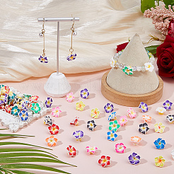 80шт полимерная глина ручной работы 3d цветок плюмерия бусины&nbsp;CLAY-DC0001-18A