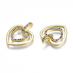 Латунные микро проложить кубического циркония подвески&nbsp;ZIRC-N039-159-NF