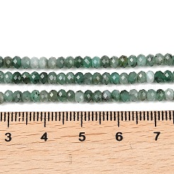 Натуральные изумрудные бисерные пряди&nbsp;G-B175-A19-2x3mm