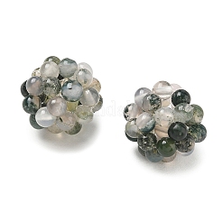 Perle intrecciate di agata muschiata naturale&nbsp;GG-CBA2E9C-E01