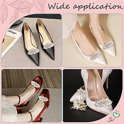 2шт украшения для обуви из сплава со стразами&nbsp;FIND-CP0002-21