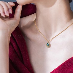Ottone pendenti turchese sintetico&nbsp;KK-SZ0002-02