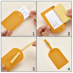 Вырезанная полая 11шт 11 цвета pu кожа багажная бирка OFST-CL0001-03