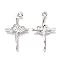 Латунные микропаве прозрачные подвески с фианитом ZIRC-O038-10P