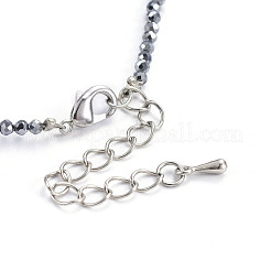 Ожерелья из бисера терагерцового камня NJEW-F245-A05