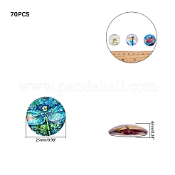 Klebstein Glascabochons für DIY-Projekte&nbsp;GGLA-S047-25mm-06E