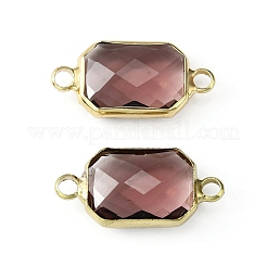 Breloques de connecteur de verre&nbsp;GLAA-WH0036-16A