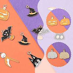 10шт 10 стиля хэллоуин тема сплава эмаль подвески&nbsp;ENAM-FS0003-84