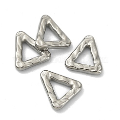 変色しない304ステンレススチール製リンクリング  ハンマー  三角形  ステンレス鋼色  13.9x13.2x2.7mm  内径：7x6mm&nbsp;STAS-E191-15P