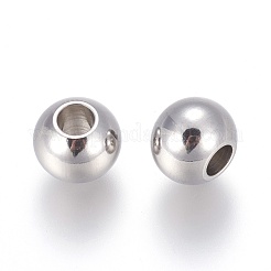 Европейские бусины из нержавеющей стали 201 STAS-F170-01P-A