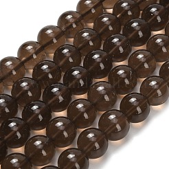 Природные дымчатый кварц бисер пряди круглые&nbsp;G-E329-12mm-38A