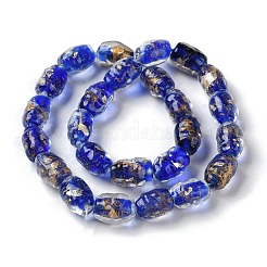 Нить золотых песочных бусин лэмпворк ручной работы&nbsp;LAMP-Z007-05D