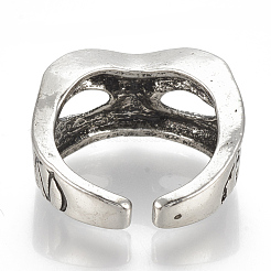 Сплав манжеты кольца пальцев RJEW-N027-38