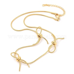 Ожерелья из круглой цепочки-змейки из нержавеющей стали 304 NJEW-Z047-01G