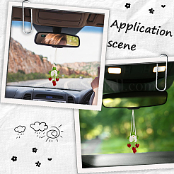 Клубничная корзина шерстяная пряжа подвеска украшения&nbsp;AJEW-WH20006-240B