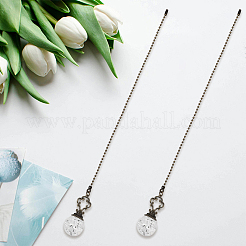 Круглые стеклянные подвески потолочные вентиляторы цепные удлинители&nbsp;HJEW-WH20003-34A