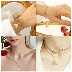 8 шт. Покрытие стойки латунь микропаве прозрачные подвески из кубического циркония&nbsp;KK-BBC0021-87