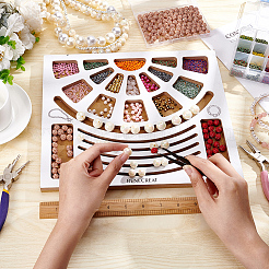 Доска для дизайна из деревянных бусин TOOL-WH0052-06