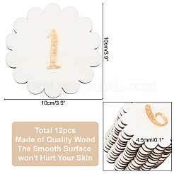 Cartes de jalon en bois&nbsp;WOOD-WH0115-22