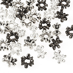 30 pz 3 stili di perline europee in lega di stile tibetano a forma di fiore&nbsp;FIND-TA0010-83